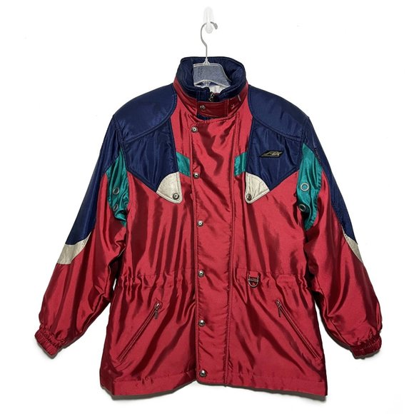 Descente Vintage Ski Winter Red Blue Green Retro Snowboard Jacket - Picture 3 of 17